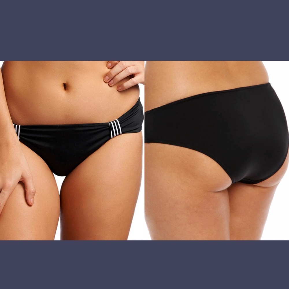 NWT Freya Freya Tootsie Low Rise Brief Bikini Bottom‎ in Black [SZ Medium ]